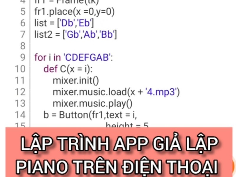 Lập trình một ứng dụng giả lập Piano đơn giản bằng&nbsp;Python