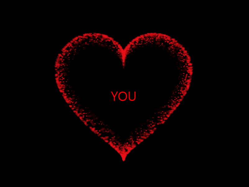 Lập trình trái tim tỏ tình của thủ khoa Lý thêm chữ ở giữa trái&nbsp;tim